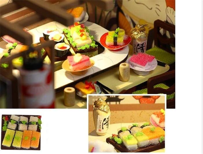 Buy DIY Wooden Japanese Miniature Sushi Dollhouse Online Australia at BargainTown