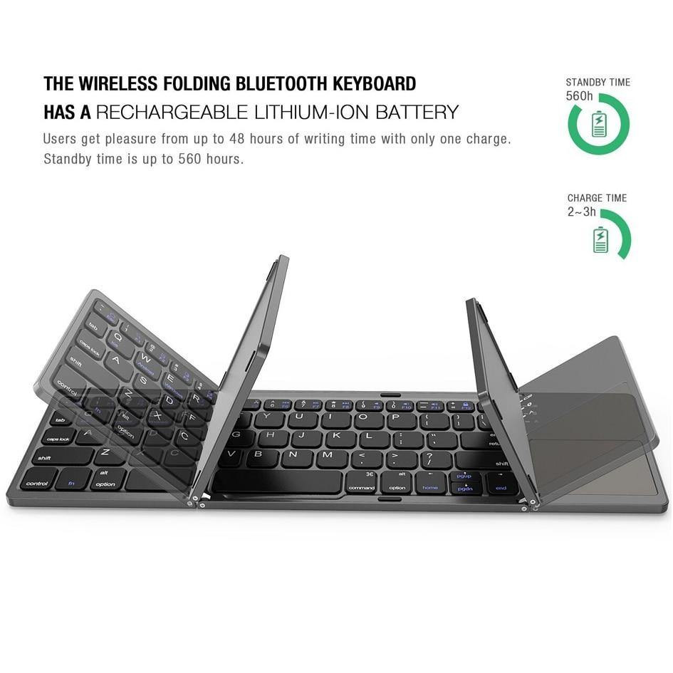 Buy Mini Wireless Folding Keyboard with Touchpad Online Australia at BargainTown