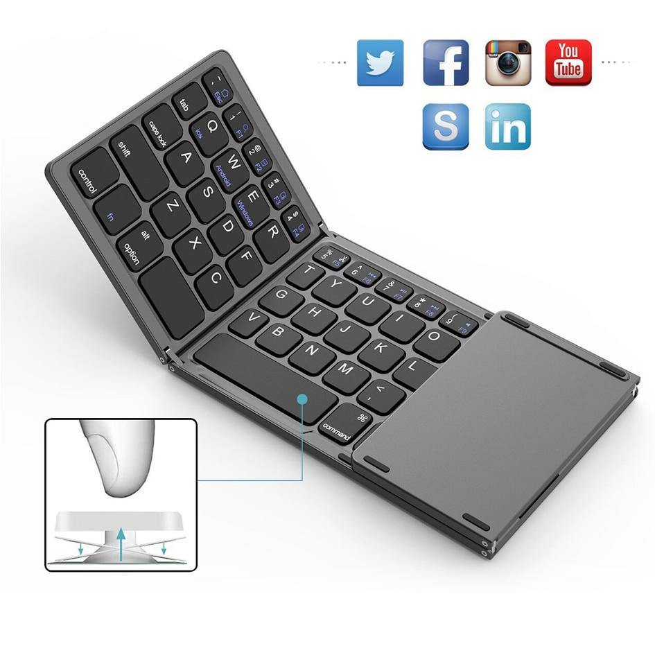 Buy Mini Wireless Folding Keyboard with Touchpad Online Australia at BargainTown