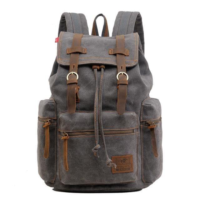 Buy Vintage Canvas Leather Student Backpack Online Australia at BargainTown