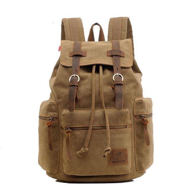 Buy Vintage Canvas Leather Student Backpack Online Australia at BargainTown