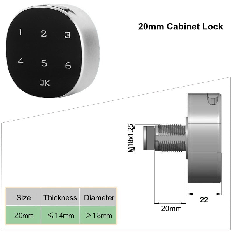 Buy Touch Screen Digital Password Smart Security Cabinet Lock Online Australia at BargainTown