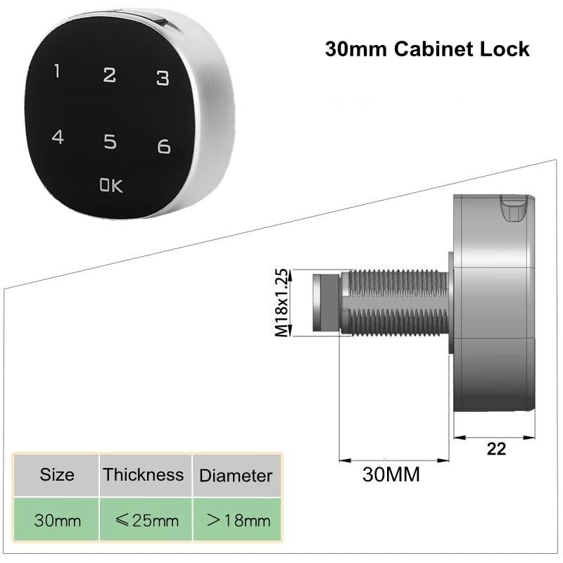 Buy Touch Screen Digital Password Smart Security Cabinet Lock Online Australia at BargainTown