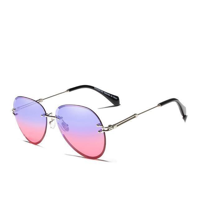 Buy Vintage Rimless Gradient Lens Women's Polarized Sunglasses Online Australia at BargainTown