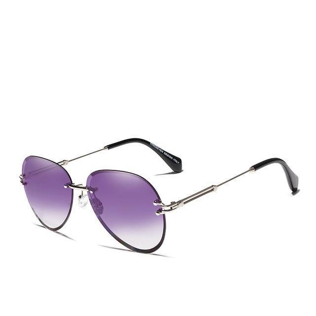 Buy Vintage Rimless Gradient Lens Women's Polarized Sunglasses Online Australia at BargainTown