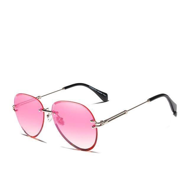 Buy Vintage Rimless Gradient Lens Women's Polarized Sunglasses Online Australia at BargainTown