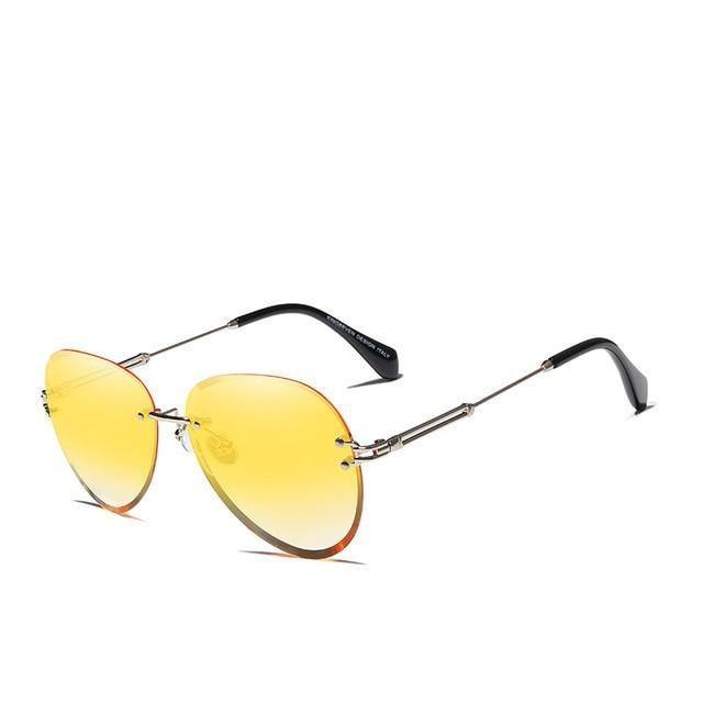 Buy Vintage Rimless Gradient Lens Women's Polarized Sunglasses Online Australia at BargainTown