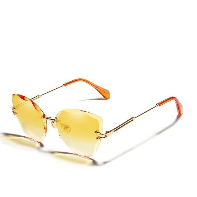Buy Rimless Vintage Gradient Lens Women's Sunglasses Online Australia at BargainTown