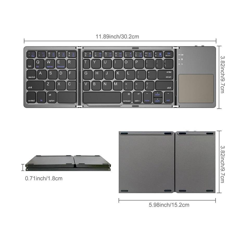 Buy Mini Wireless Folding Keyboard with Touchpad Online Australia at BargainTown