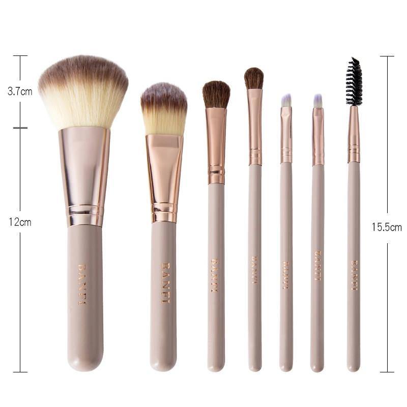 Buy 7 Pieces Pro Barrel Makeup Brush Kit Online Australia at BargainTown