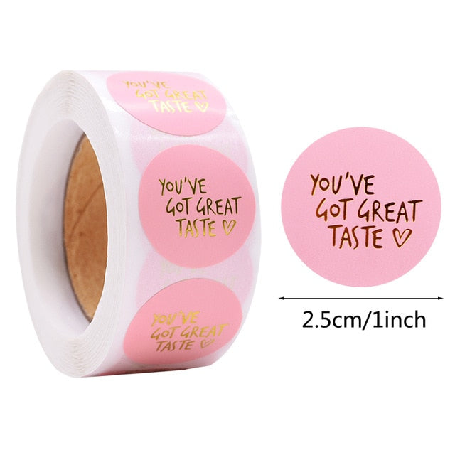 Buy You've Got Great Taste Stickers 500pcs/Roll Online Australia at BargainTown
