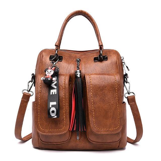 Buy Vintage Leather Backpack Shoulder Bag Online Australia at BargainTown
