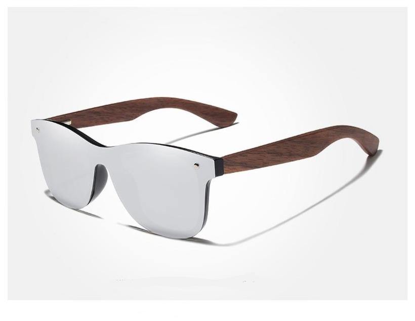 Buy Handmade Wooden Walnut Polarized Mirror Women's Sunglasses Online Australia at BargainTown