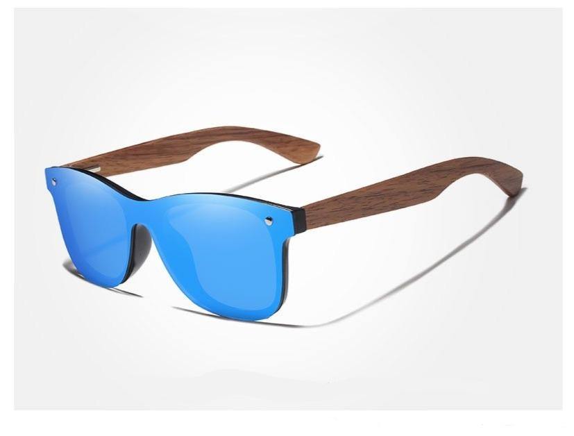 Buy Handmade Wooden Walnut Polarized Mirror Women's Sunglasses Online Australia at BargainTown