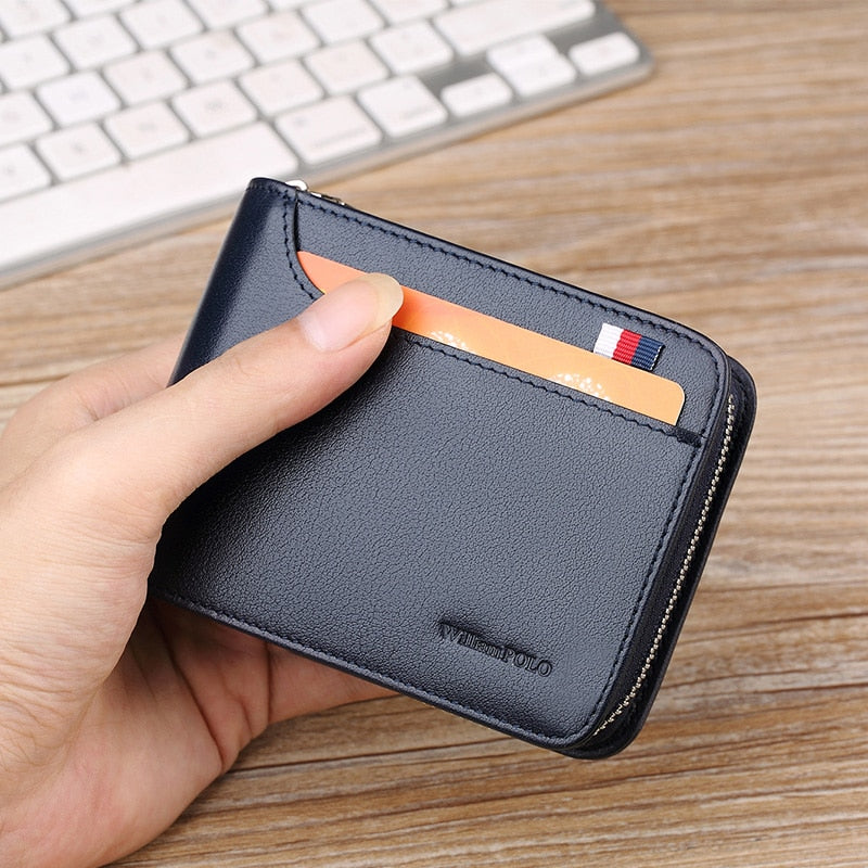 Buy Vintage Genuine Leather Business Zipper Wallet Online Australia at BargainTown