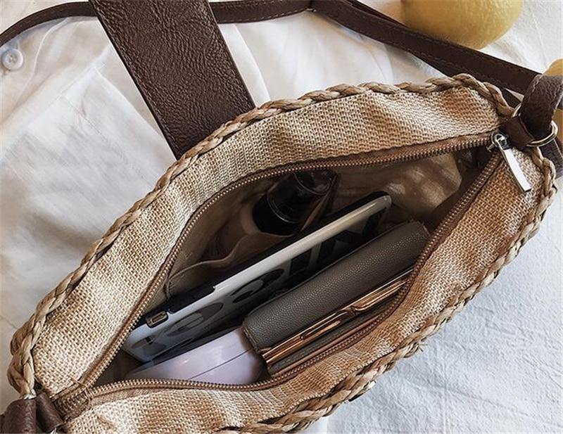 Buy Boho Handmade Half Moon Straw Cross Body Bag Online Australia at BargainTown