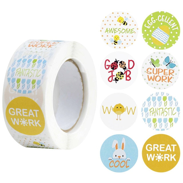 Buy Kids Stickers 500pcs/Roll Black Online Australia at BargainTown