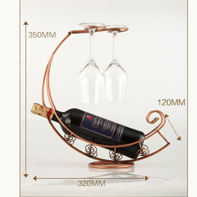 Buy Creative Display Wine Rack With Wine Glass Holder Online Australia at BargainTown