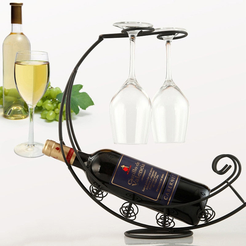 Buy Creative Display Wine Rack With Wine Glass Holder Online Australia at BargainTown