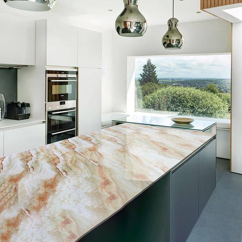 Buy Marble Kitchen / Cabinet Contact Paper Self Adhesive Waterproof Wallpaper Online Australia at BargainTown