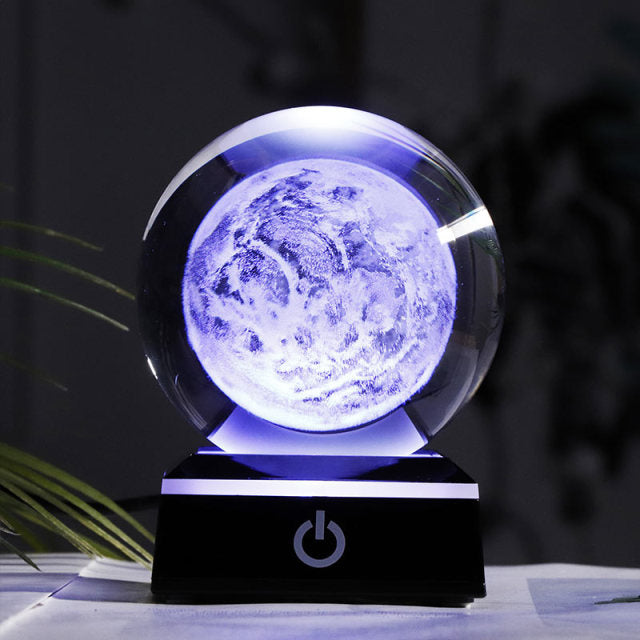 Buy K9 Crystal 3D Laser Engraved Solar System Light Online Australia at BargainTown