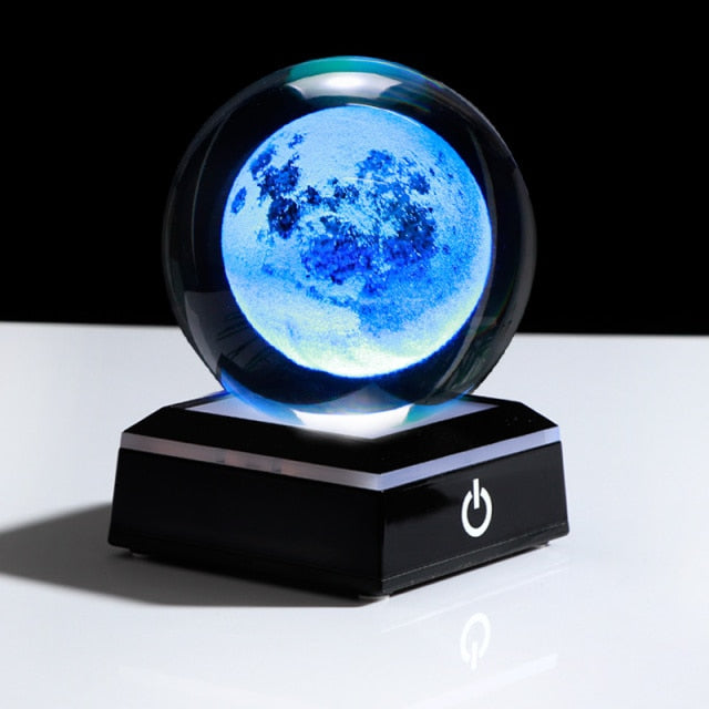 Buy K9 Crystal 3D Laser Engraved Solar System Light Online Australia at BargainTown
