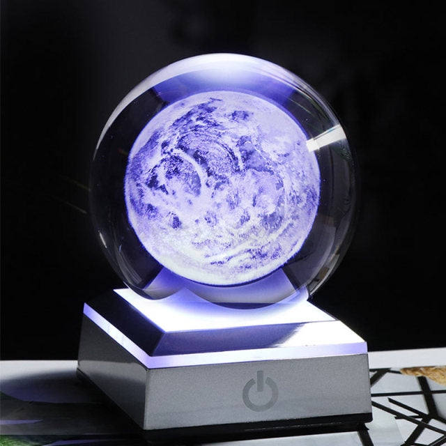 Buy K9 Crystal 3D Laser Engraved Solar System Light Online Australia at BargainTown