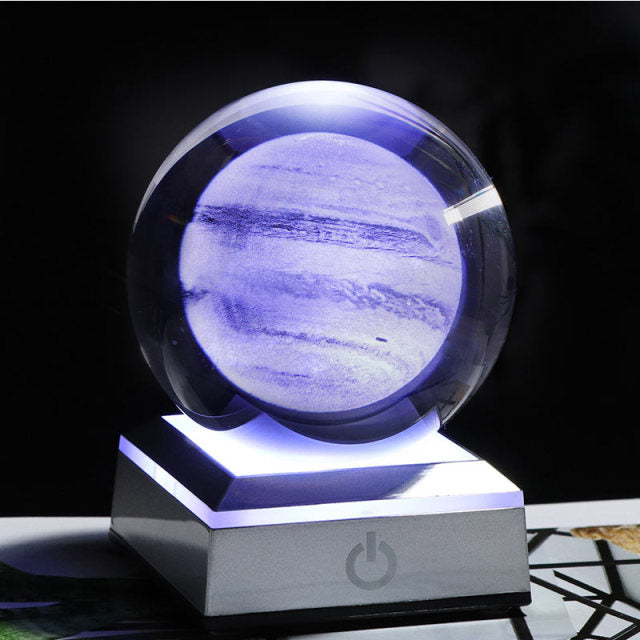 Buy K9 Crystal 3D Laser Engraved Solar System Light Online Australia at BargainTown