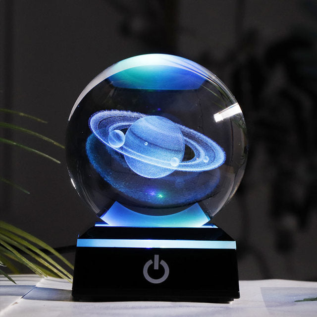 Buy K9 Crystal 3D Laser Engraved Solar System Light Online Australia at BargainTown