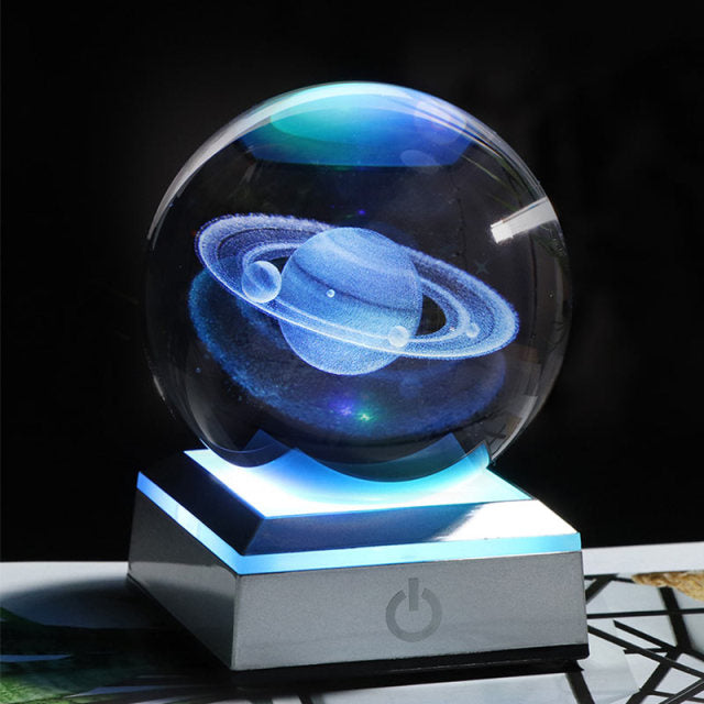 Buy K9 Crystal 3D Laser Engraved Solar System Light Online Australia at BargainTown