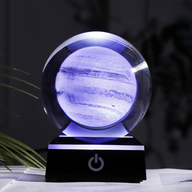 Buy K9 Crystal 3D Laser Engraved Solar System Light Online Australia at BargainTown