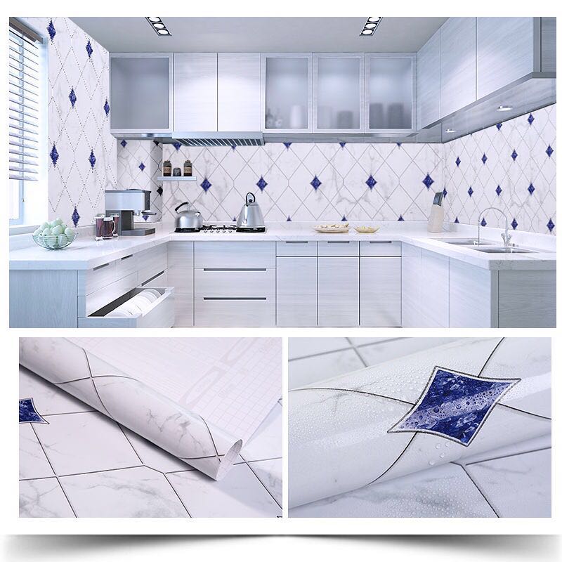 Buy Self-Adhesive Waterproof Kitchen Countertop Bathroom Contact Paper Wallpaper Online Australia at BargainTown
