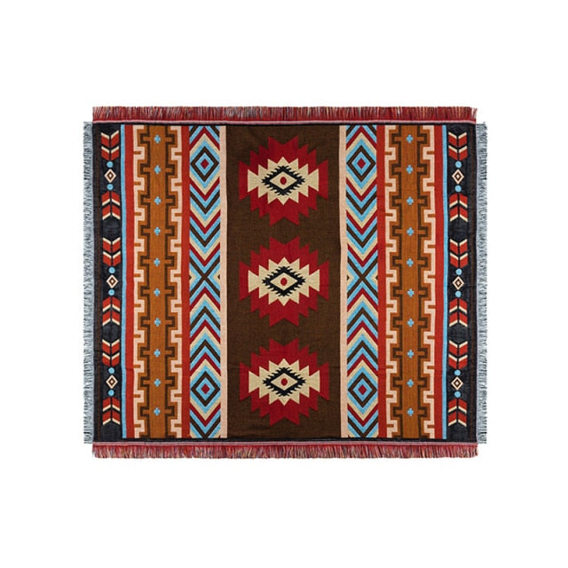 Buy Boho Tassels Linen Decorative Throw Blanket Online Australia at BargainTown