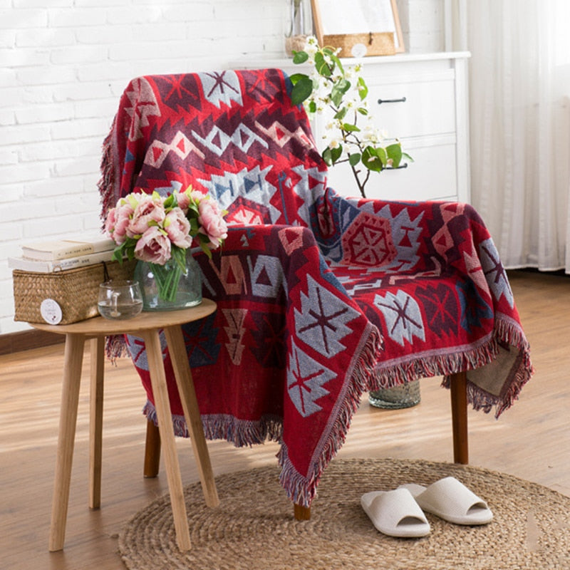 Buy Boho Tassels Linen Decorative Throw Blanket Online Australia at BargainTown