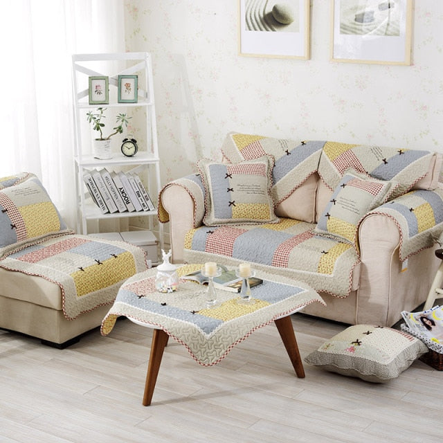Buy Cotton Quilted Sofa Covers Non-Slip Online Australia at BargainTown