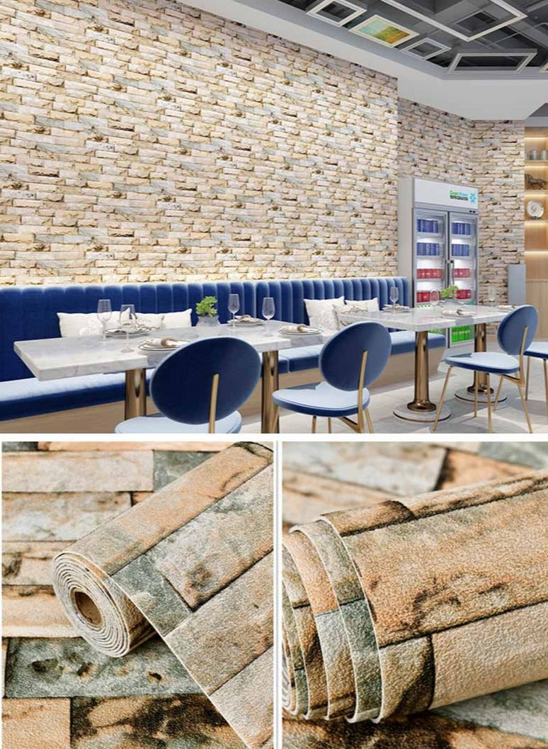 Buy Brick Style Wall Stickers Self-Adhesive Wallpaper Online Australia at BargainTown