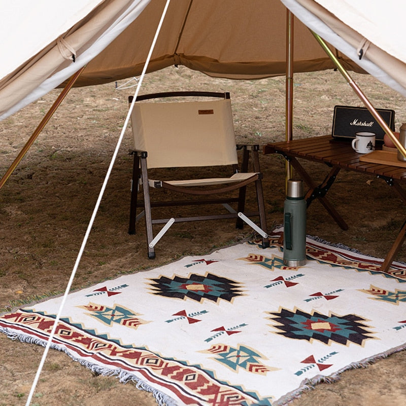 Buy Boho Tassels Linen Decorative Throw Blanket Online Australia at BargainTown