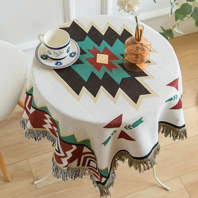 Buy Boho Tassels Linen Decorative Throw Blanket Online Australia at BargainTown