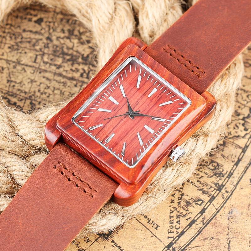 Buy Handmade Genuine Leather Bamboo Watch Online Australia at BargainTown