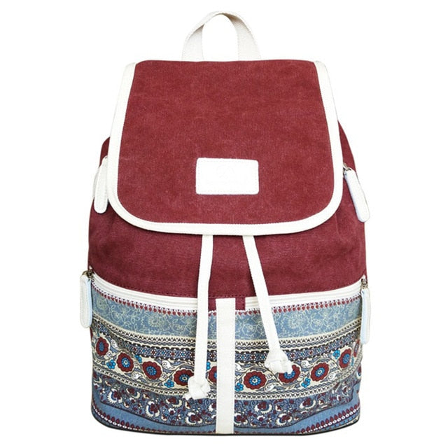 Buy Retro Canvas Student Backpack Online Australia at BargainTown