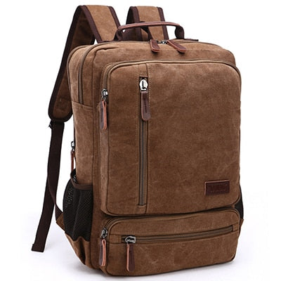 Buy Vintage Canvas Zipper Student Backpack Online Australia at BargainTown