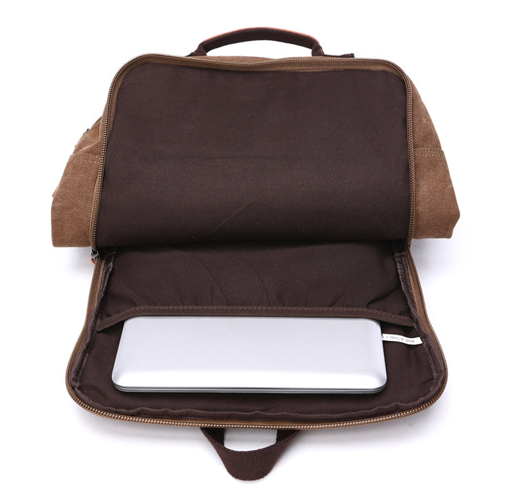 Buy Vintage Canvas Zipper Student Backpack Online Australia at BargainTown