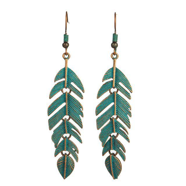 Buy Long Leaf Dangle Drop Earrings Online Australia at BargainTown