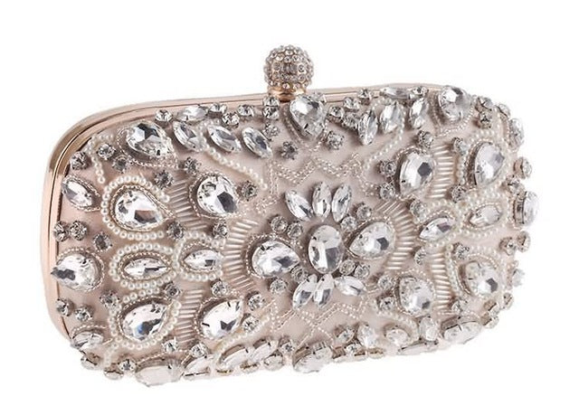 Buy Rhinestone Pearls Beaded Clutch Online Australia at BargainTown
