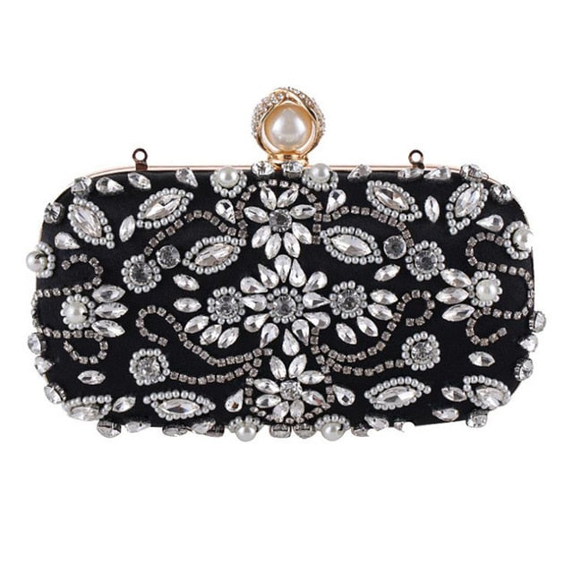 Buy Rhinestone Pearls Beaded Clutch Online Australia at BargainTown