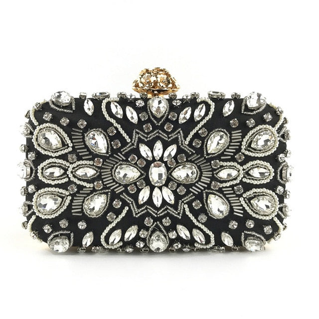 Buy Rhinestone Pearls Beaded Clutch Online Australia at BargainTown