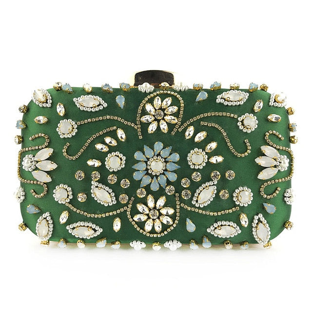 Buy Rhinestone Pearls Beaded Clutch Online Australia at BargainTown