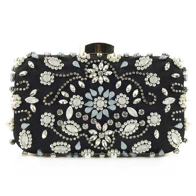 Buy Rhinestone Pearls Beaded Clutch Online Australia at BargainTown