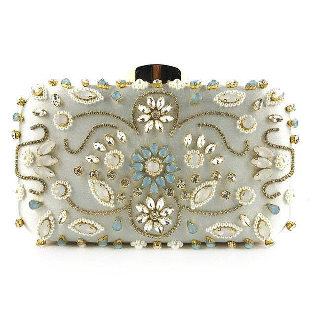 Buy Rhinestone Pearls Beaded Clutch Online Australia at BargainTown