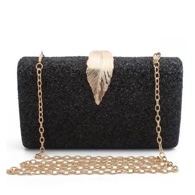 Buy Bling Metal Leaf Hard Case Clutch Online Australia at BargainTown
